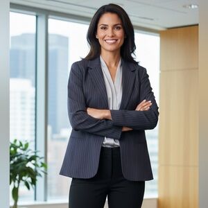 🔥 Take 50% OFF- East 5th Women's Striped Jacket,  Size-16